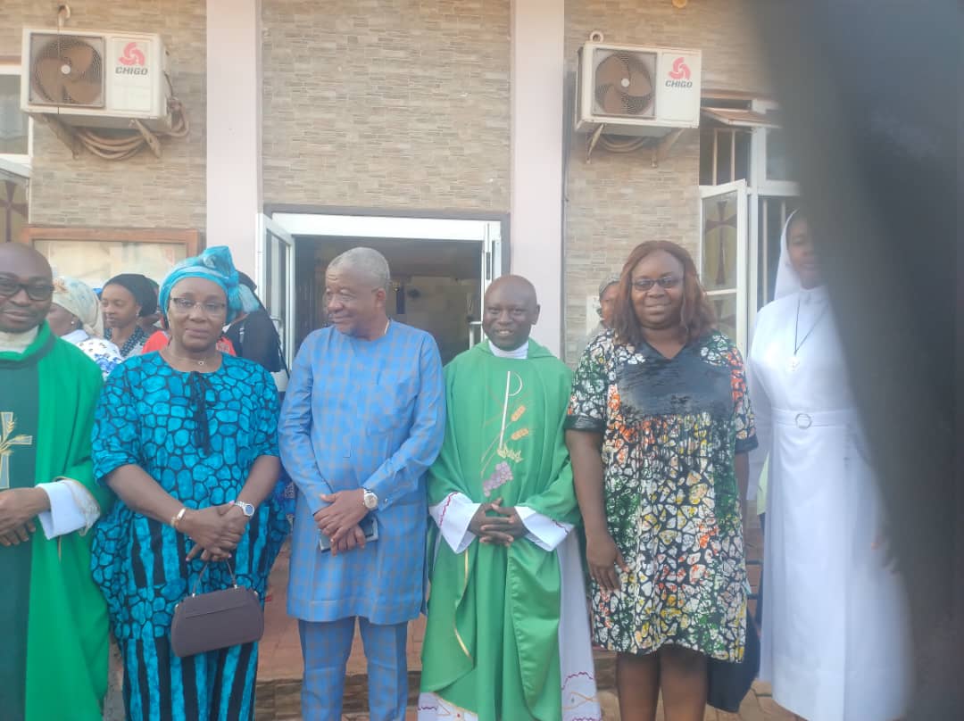 Parish community gathering for Mr. Paul Erinne's 70th birthday celebration